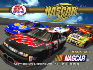 Nascar 99 title screen for Playstation
